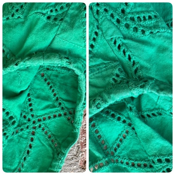 CAbi Cottagecore Gemma Green Eyelet Blouse Sleeveless Tank Top 5036 size medium - Picture 6 of 16